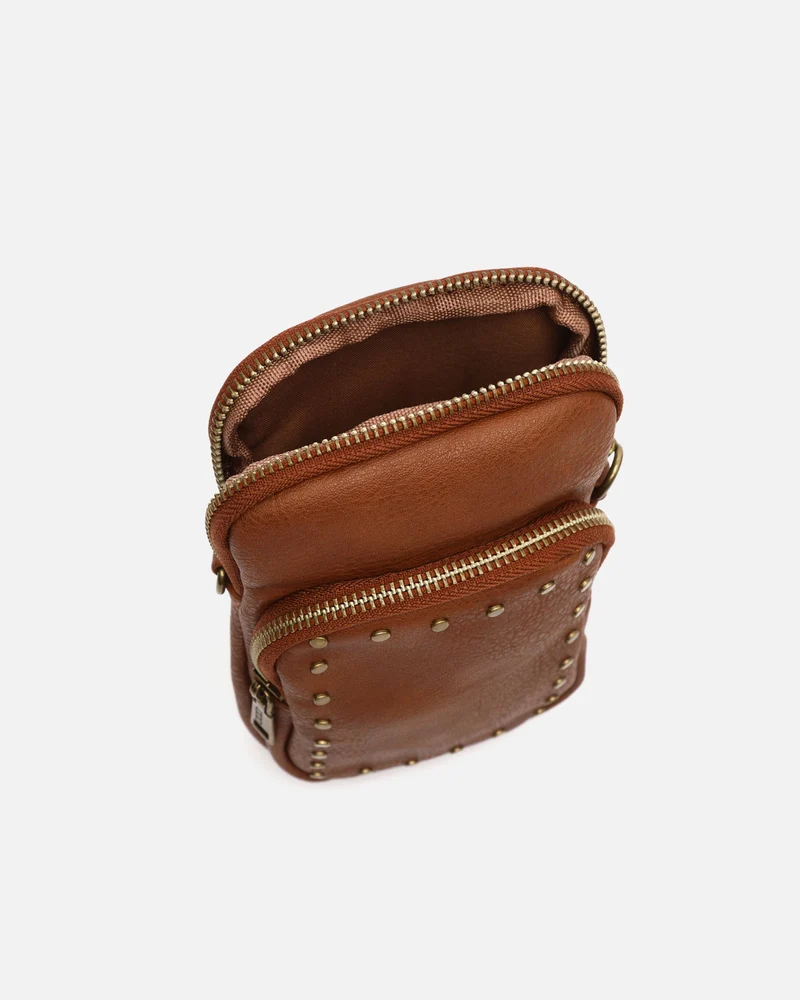 Aniada bolso bandolera mini para móvil con detalles metálicos ED.
