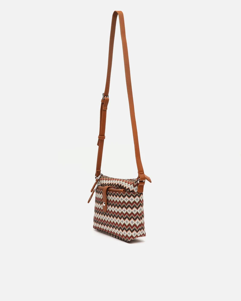 Penji bolso bandolera pequeño con estampado jacquard y neceser pequeño ED.