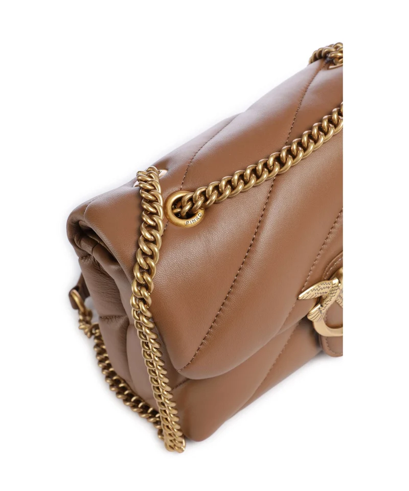 Pinko Love Puff Mini Bolso de hombro marrone cognac/antique gold