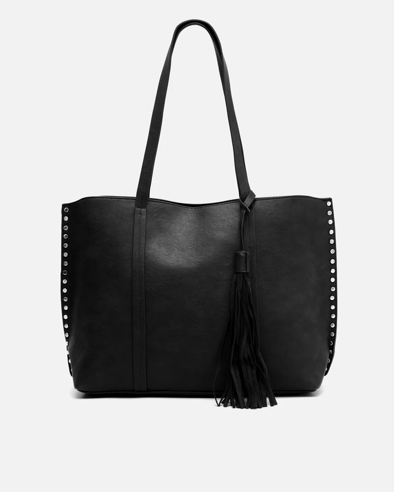 Nibat bolso shopper grande con detalles metálicos