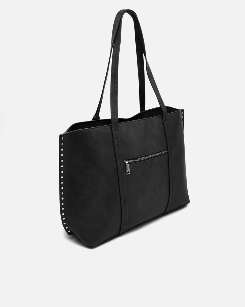 Nibat bolso shopper grande con detalles metálicos