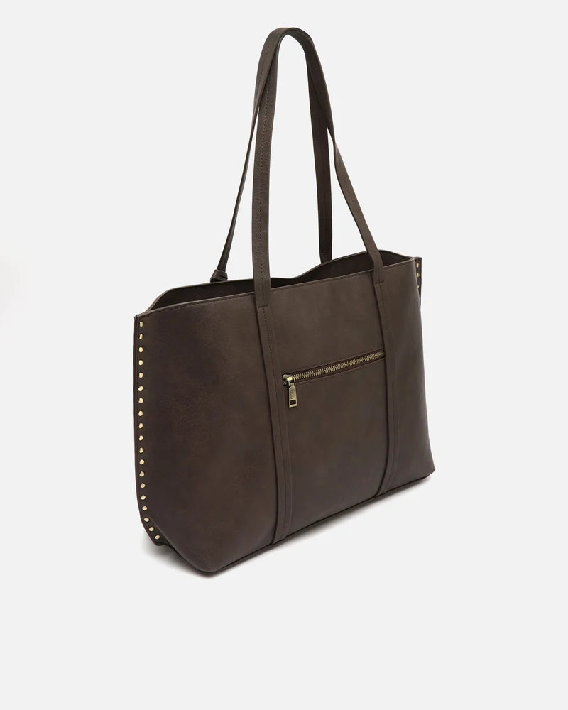 Nibat bolso shopper grande con detalles metálicos