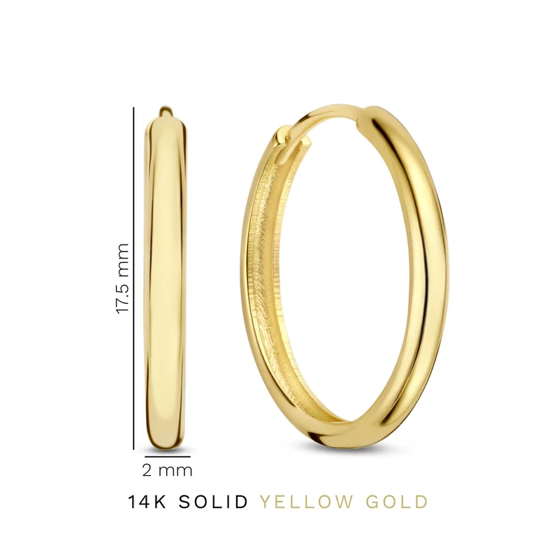 Isabel Bernard Rivoli Morgane 14 karaat gouden oorringen IB360266