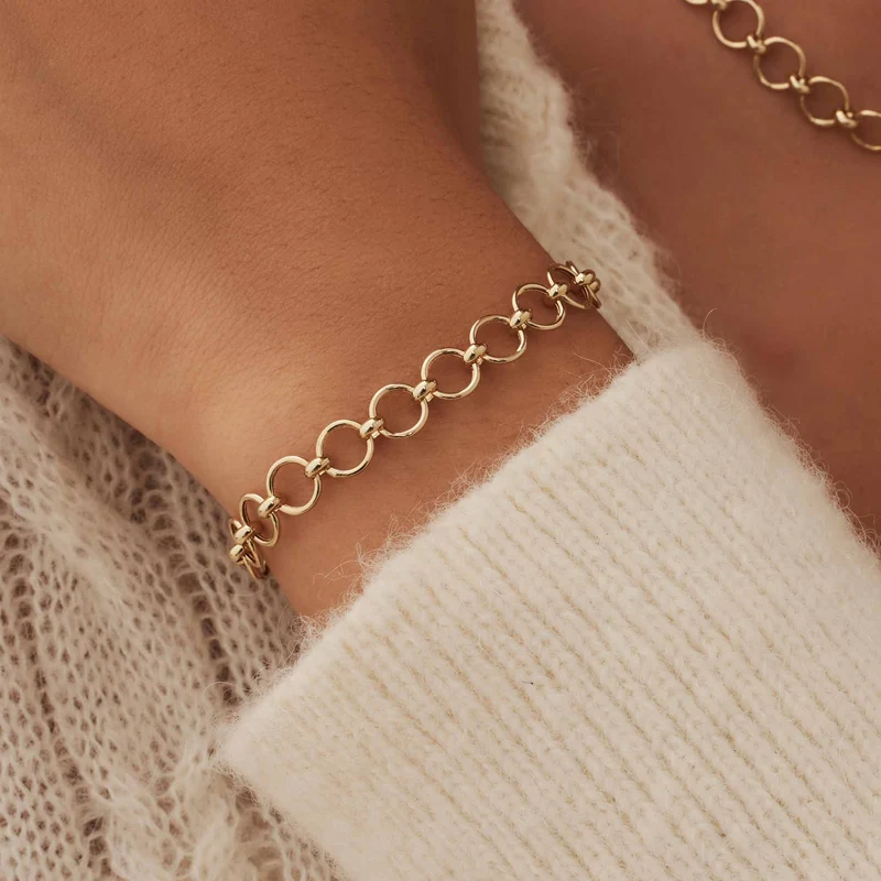 Isabel Bernard Belleville Axelle 14 Karaat Gouden Schakelarmband IB320136