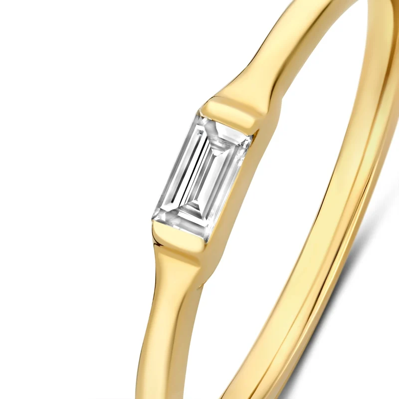 Isabel Bernard De la Paix Lucia 14 karat gold ring with diamond 0.08 carat IBD330045-50
