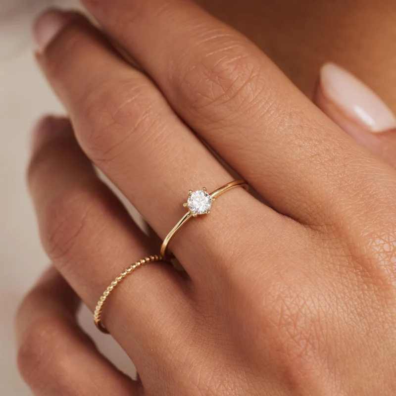 Isabel Bernard 14 Karaat Gouden Le Marais Abelle Ring IB330001-50 (Maat: 50)