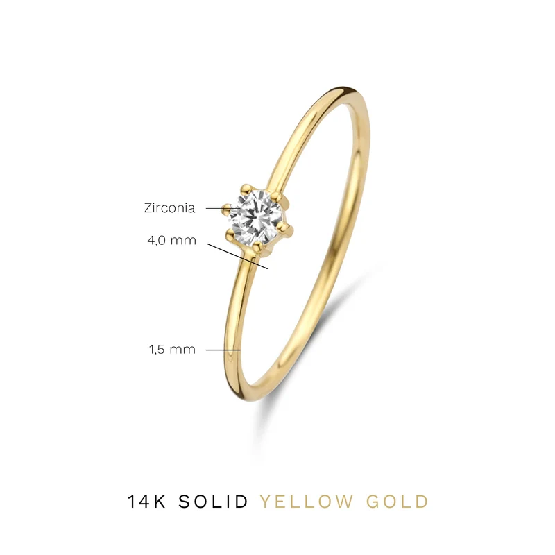 Isabel Bernard 14 Karaat Gouden Le Marais Abelle Ring IB330001-50 (Maat: 50)