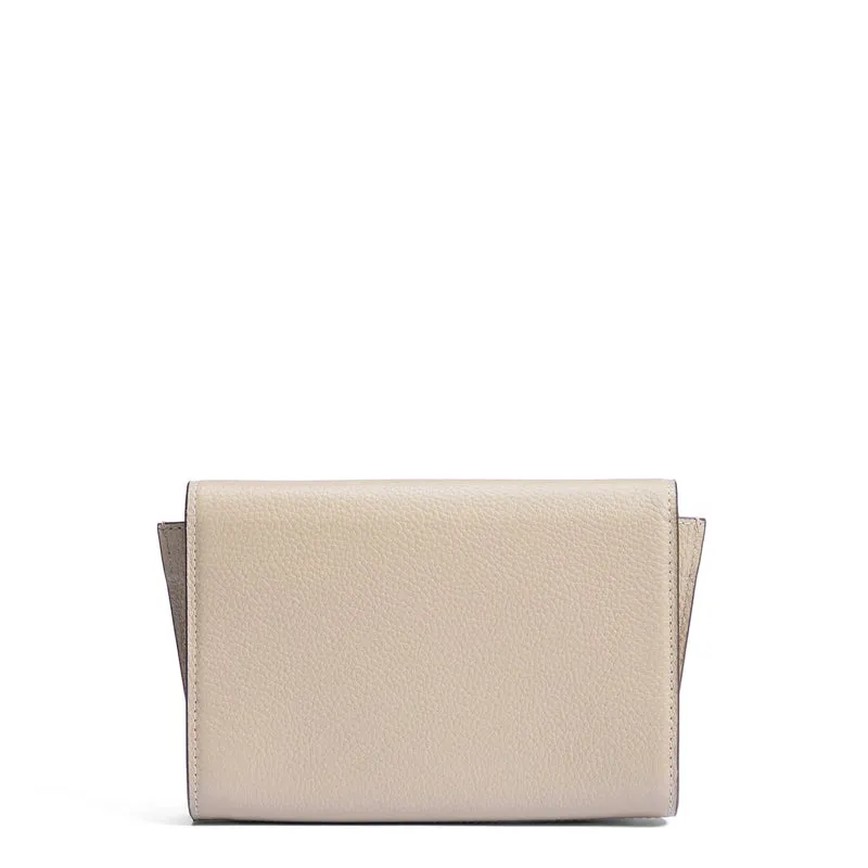 Isabel Bernard Honoré Lina Beige Clutch Met Afneembare Schouderketting IB21135-072