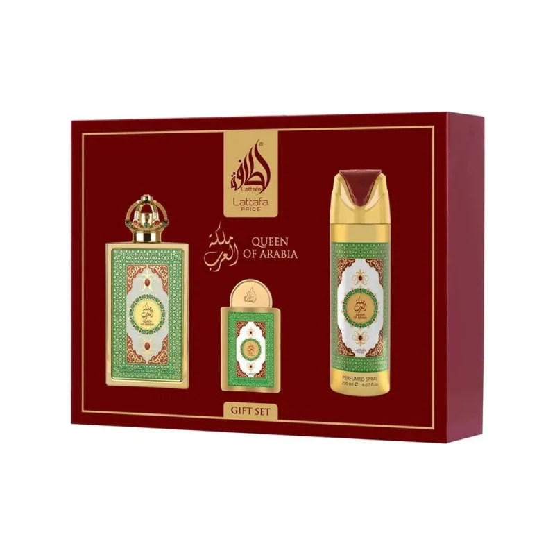 Lattafa Pride Queen of Arabia EDP 100 ML + EDP 20 ML + Body Spray 200 ML
