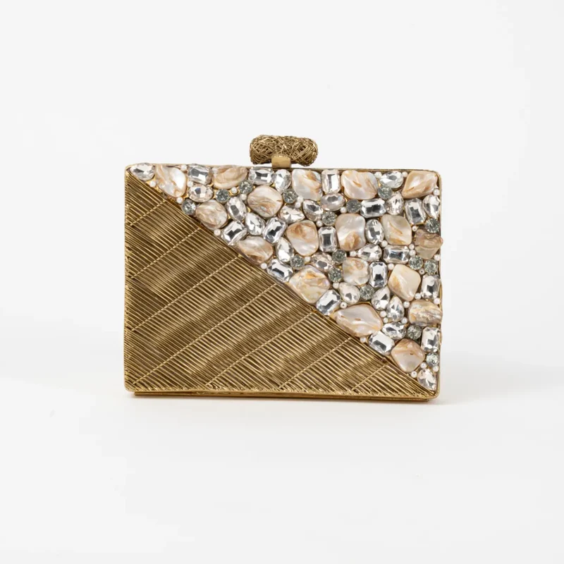 Clutch Deluxe Gemma Shine y Perlas