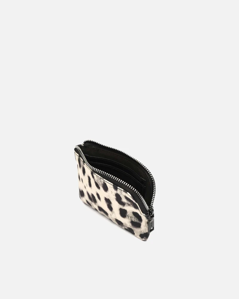 Saturnia portamonedas animal print con cierre de cremallera