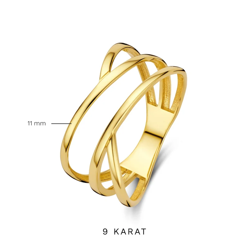 Beloro Jewels Della Spiga Pia 9 Karaat Gouden Ring BO330028-48