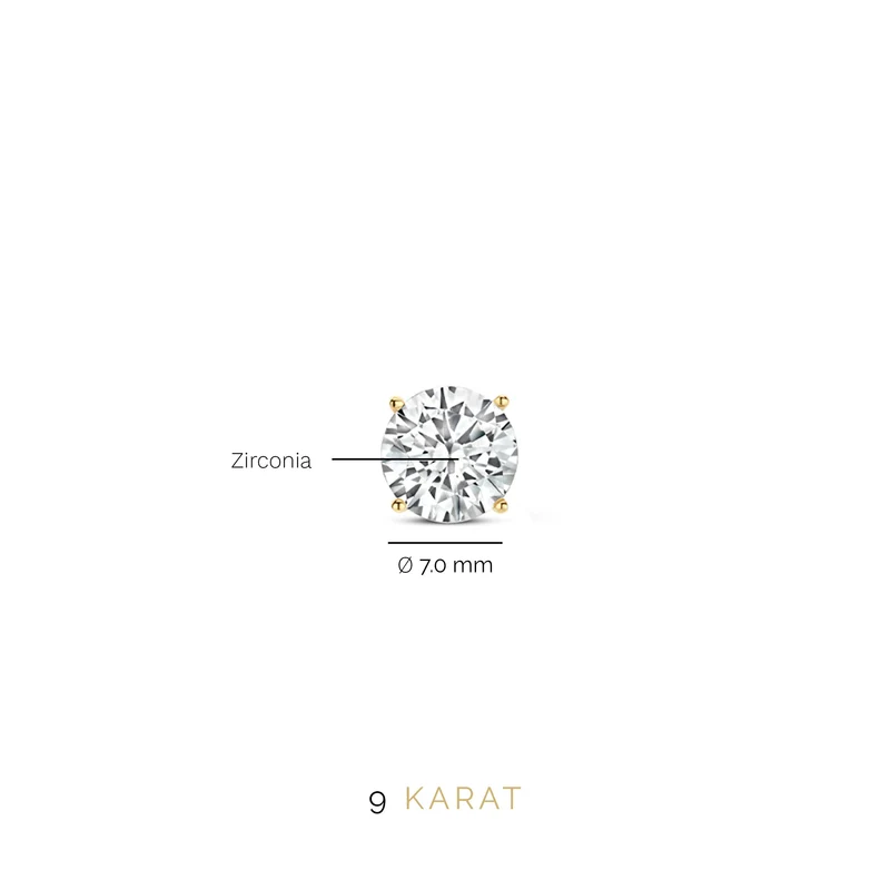 Beloro Jewels Monte Napoleone Stella 9 karaat oorknoppen BO360013