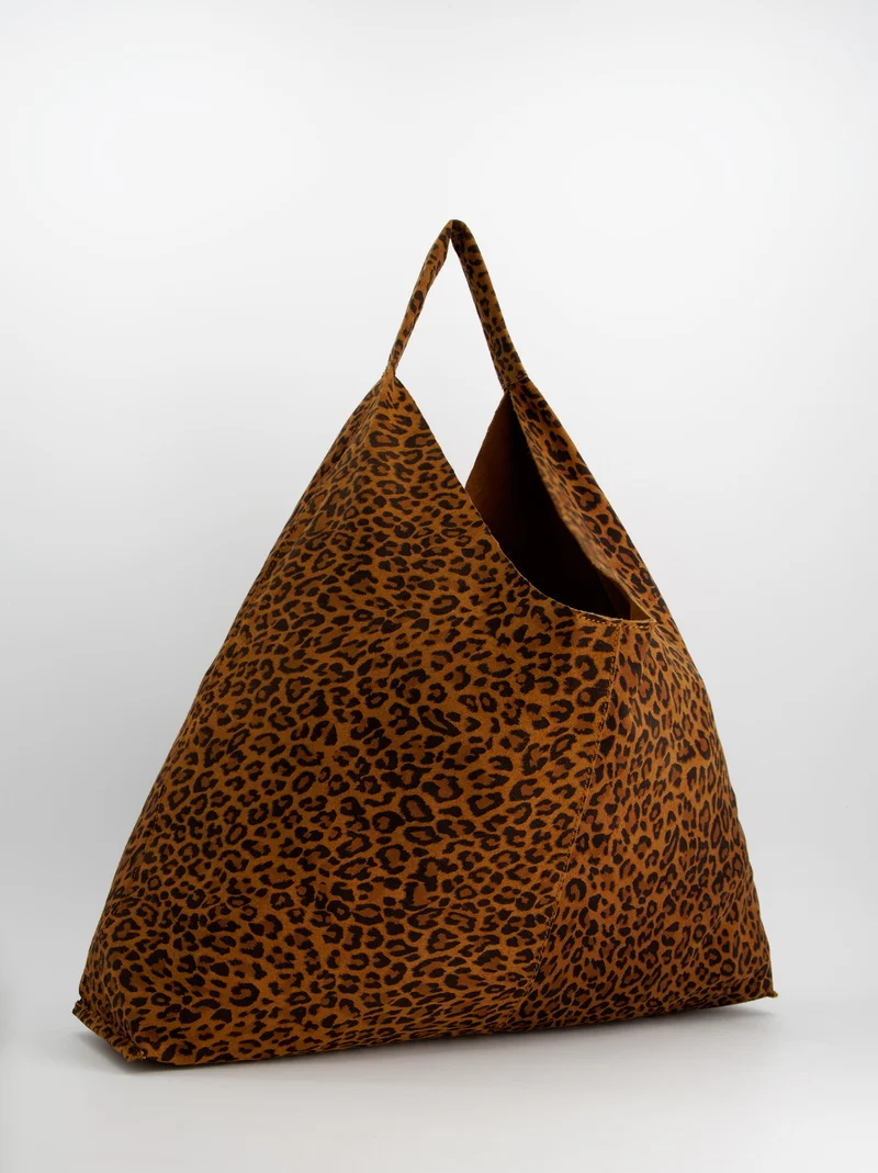 Bolso hobo de piel animal print - Fede Maxi