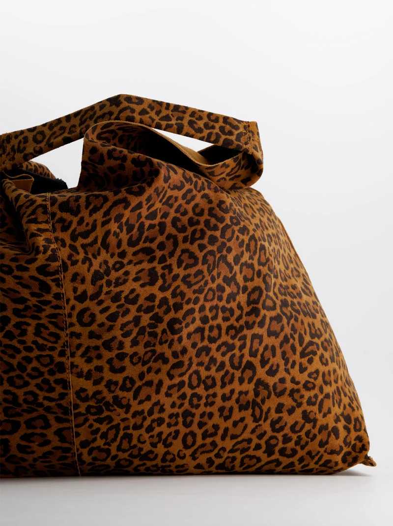 Bolso hobo de piel animal print - Fede Maxi