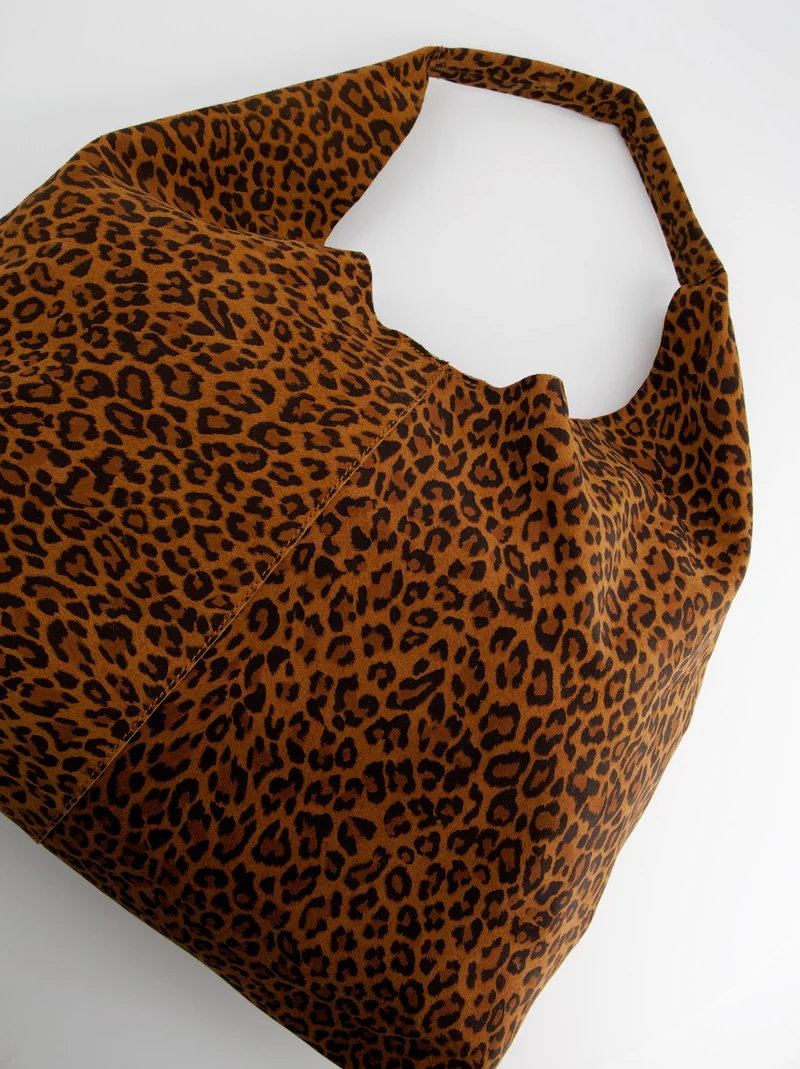 Bolso hobo de piel animal print - Fede Maxi