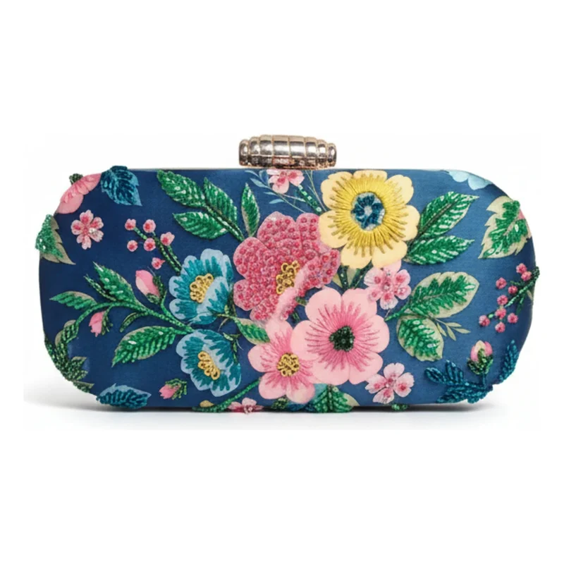 Bolso Ovalado Lennox Rosalva Azul, Rosa y Verde