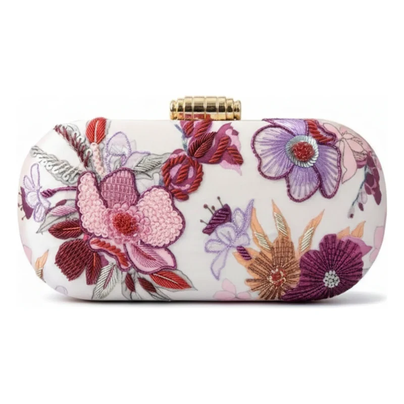 Bolso Ovalado Lennox Florencia Morado y Buganvilla