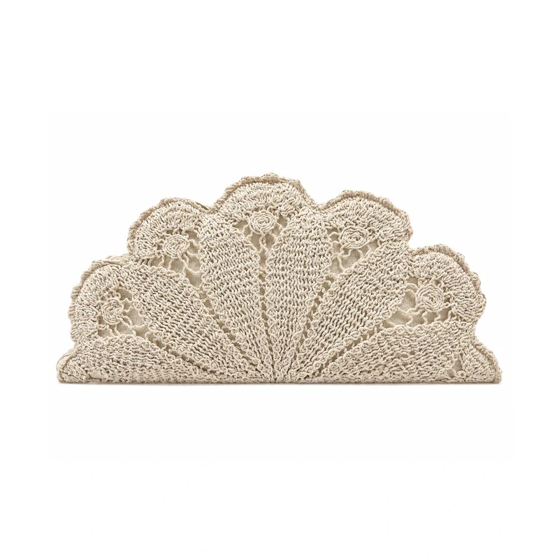 Bolso Medialuna Croché Summer Blanco