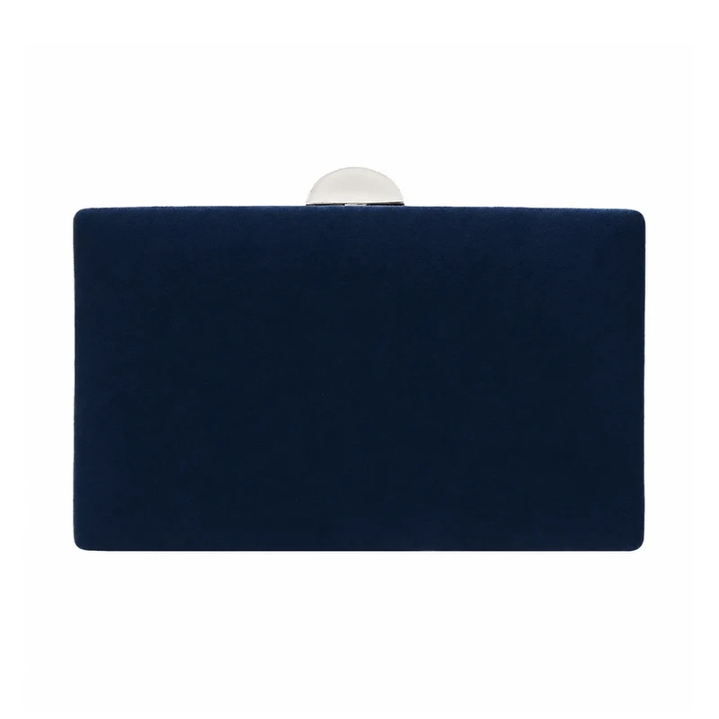 Cartera Invitada Plata Azul marino