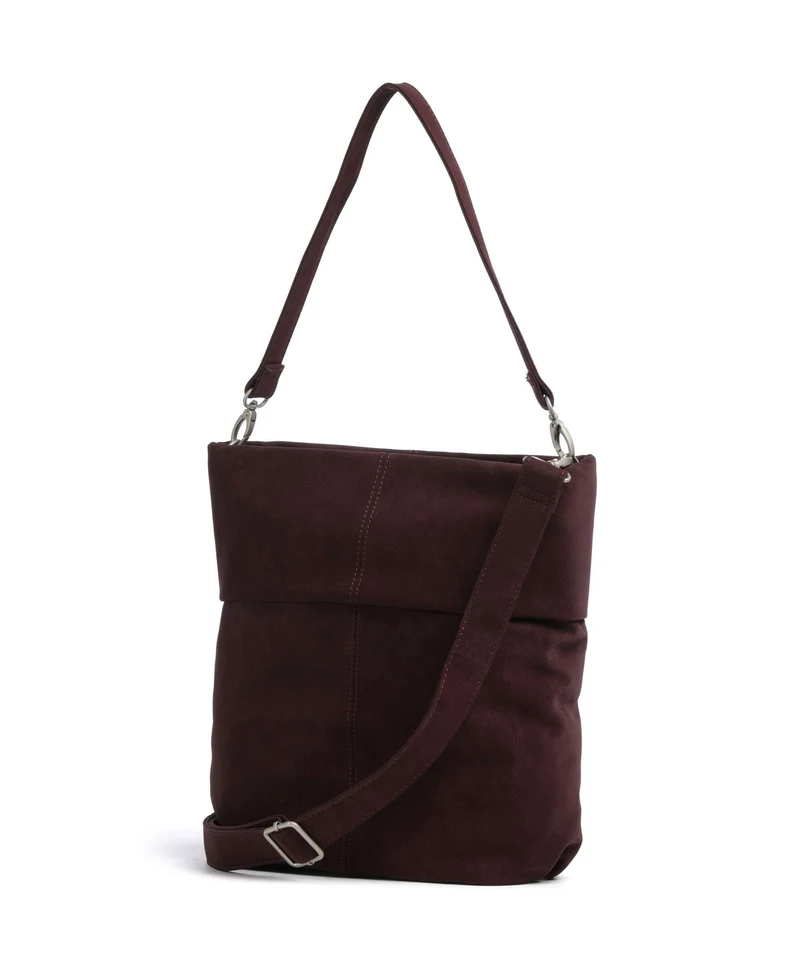 Zwei Mademoiselle.M M12 Bolso de hobo nubuk/bordeaux