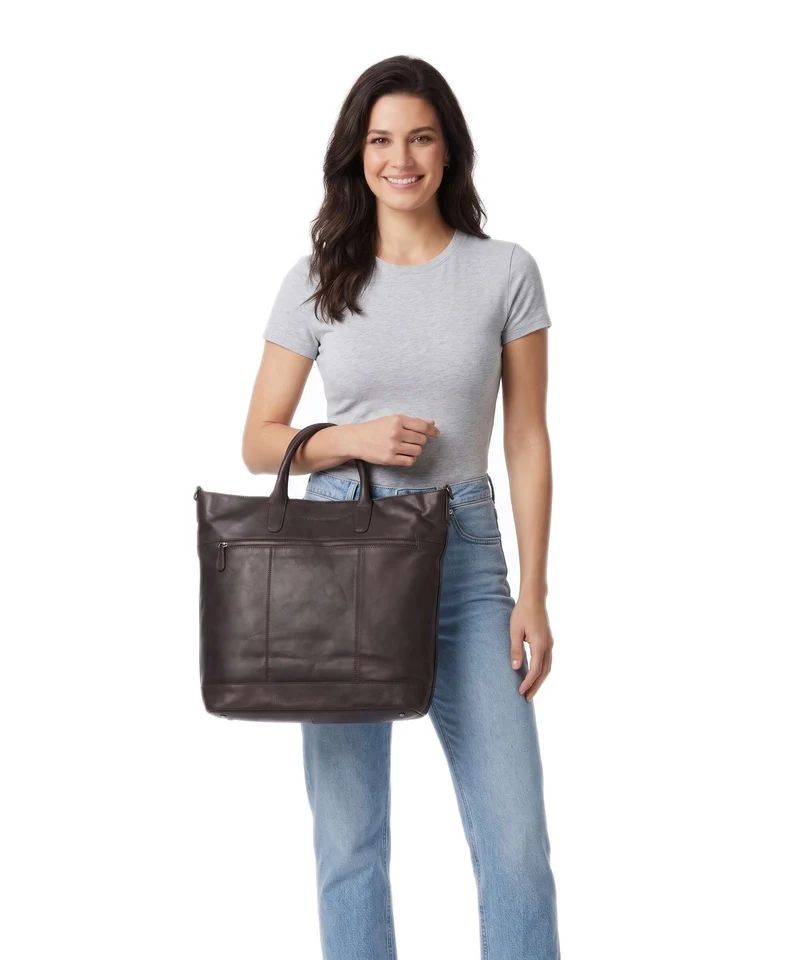 The Chesterfield Brand Wax Pull Up Cow Westbrook Bolso de mano brown