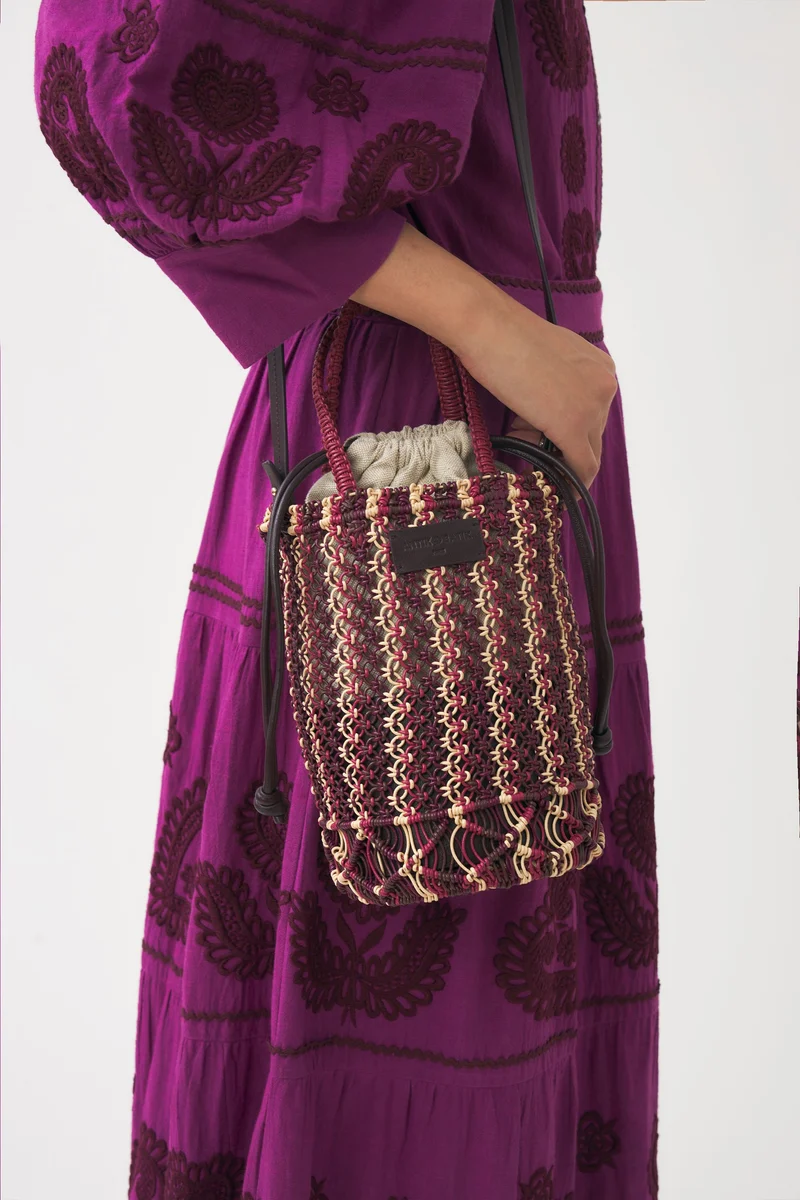 Petit sac en cuir tressé à la main Meryl