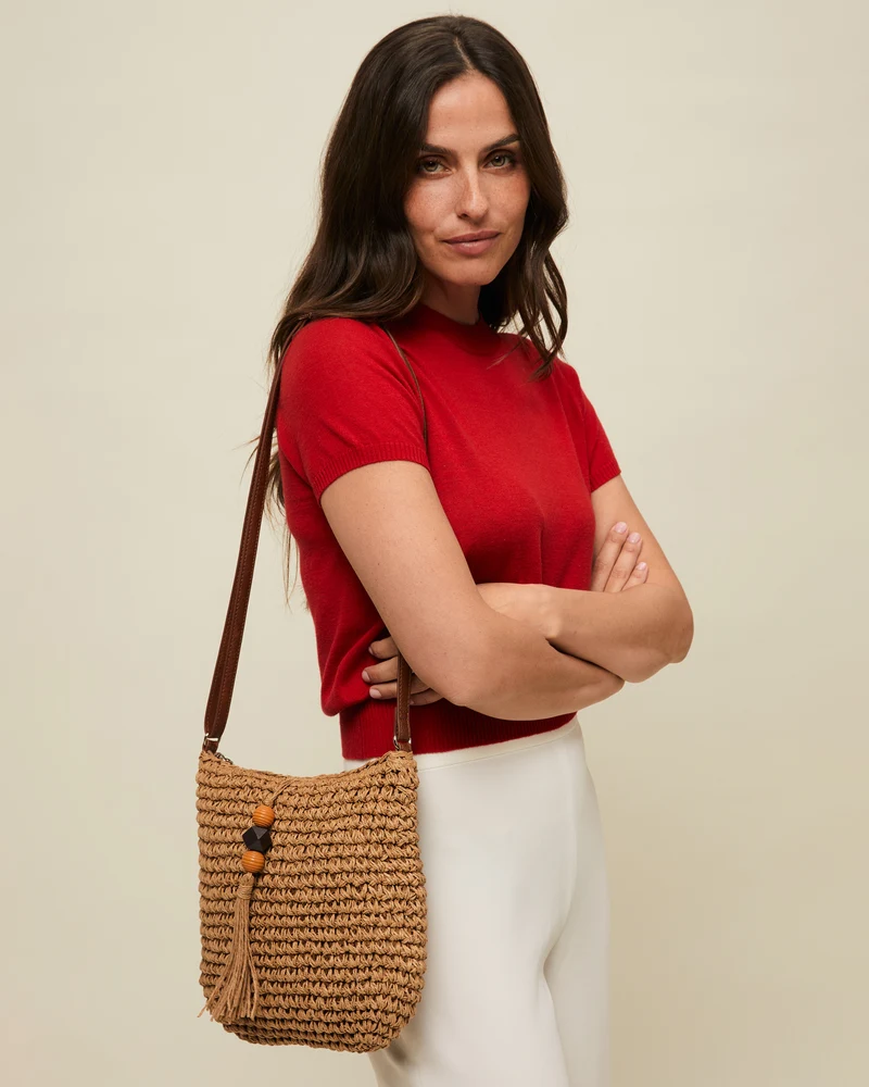 Tillian bolso bandolera efecto rafia