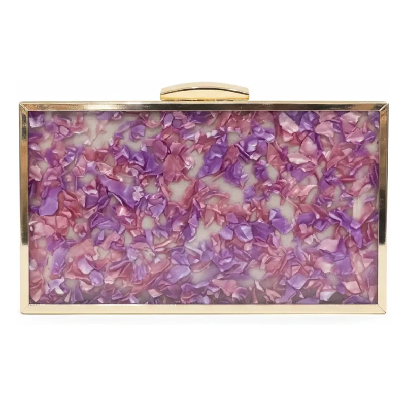 Clutch Impresionista Morado y Fucsia
