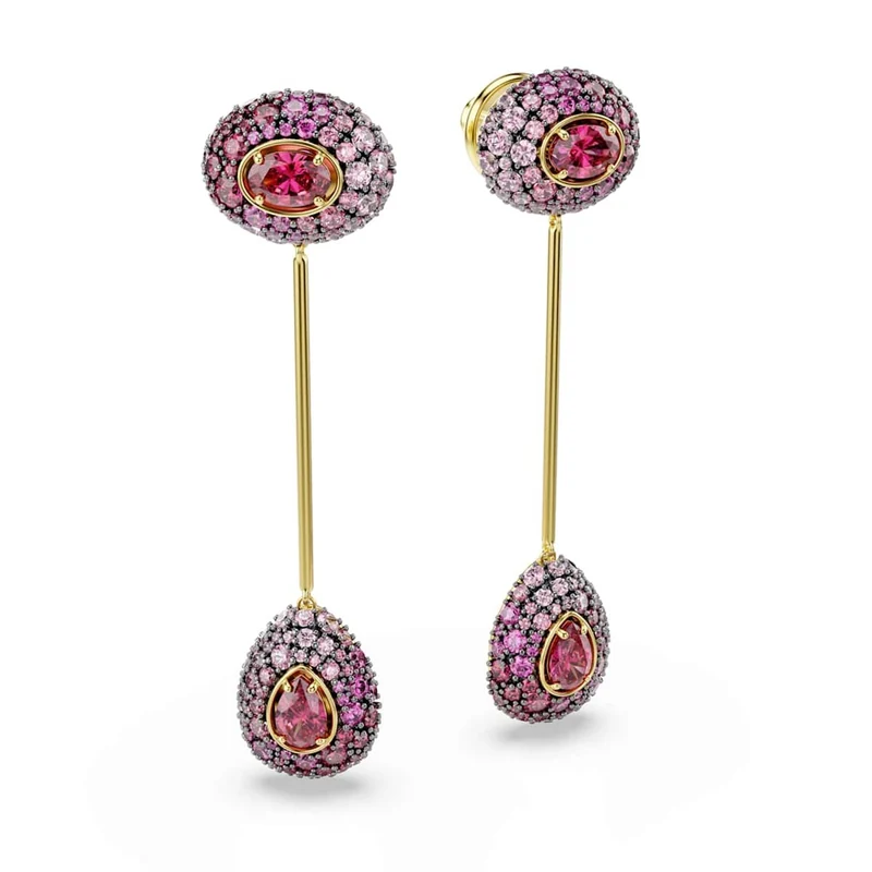 Swarovski Sublima Glam Goudkleurige Oorbellen met Rode Kristallen 5752891