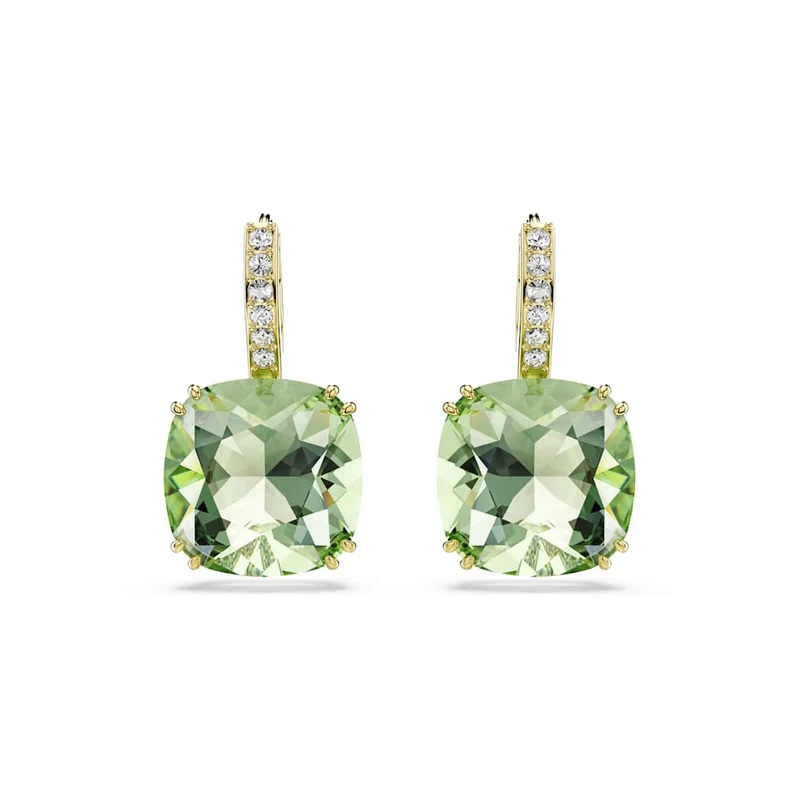 Swarovski Millenia Goudkleurige Oorbellen met Groene Kristal 5764822