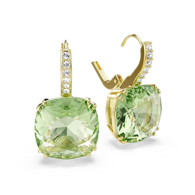 Swarovski Millenia Goudkleurige Oorbellen met Groene Kristal 5764822