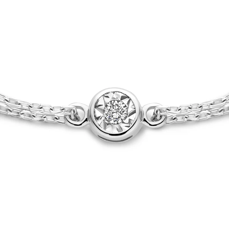 Isabel Bernard De La Paix Inaya 14 Karaat Witgouden Armband | Diamant 0.02 ct | IBD320010