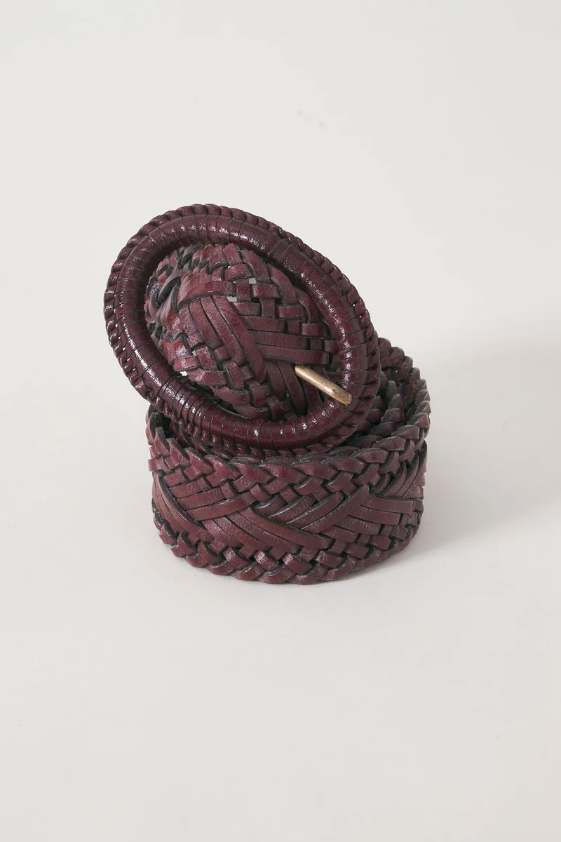 Ceinture en cuir ajouré façon dentelle Galy