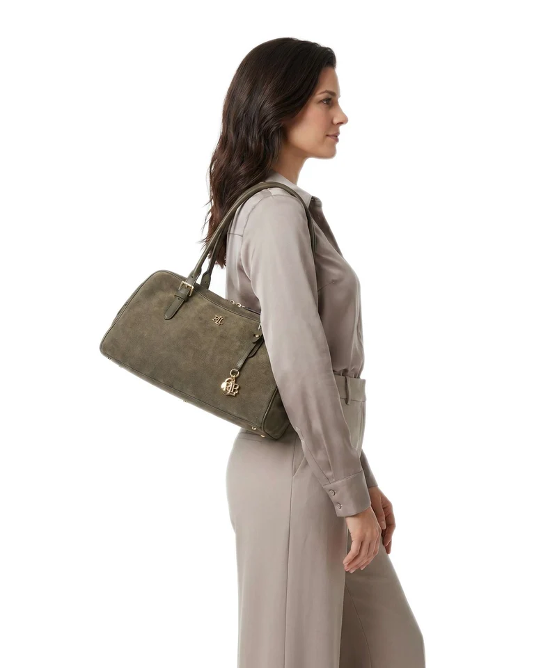 Lauren Ralph Lauren Marcy Large Bolso de hombro botanic green