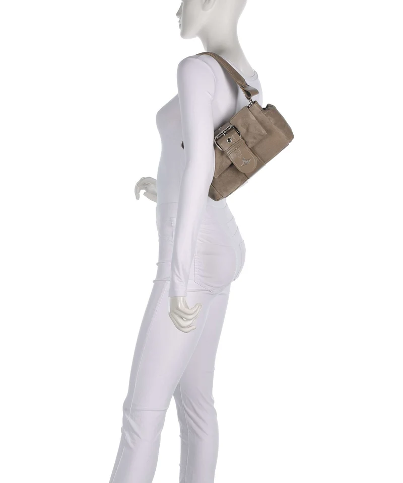 Vivienne Westwood Hazel Suede Treasure Bolso de hombro stone
