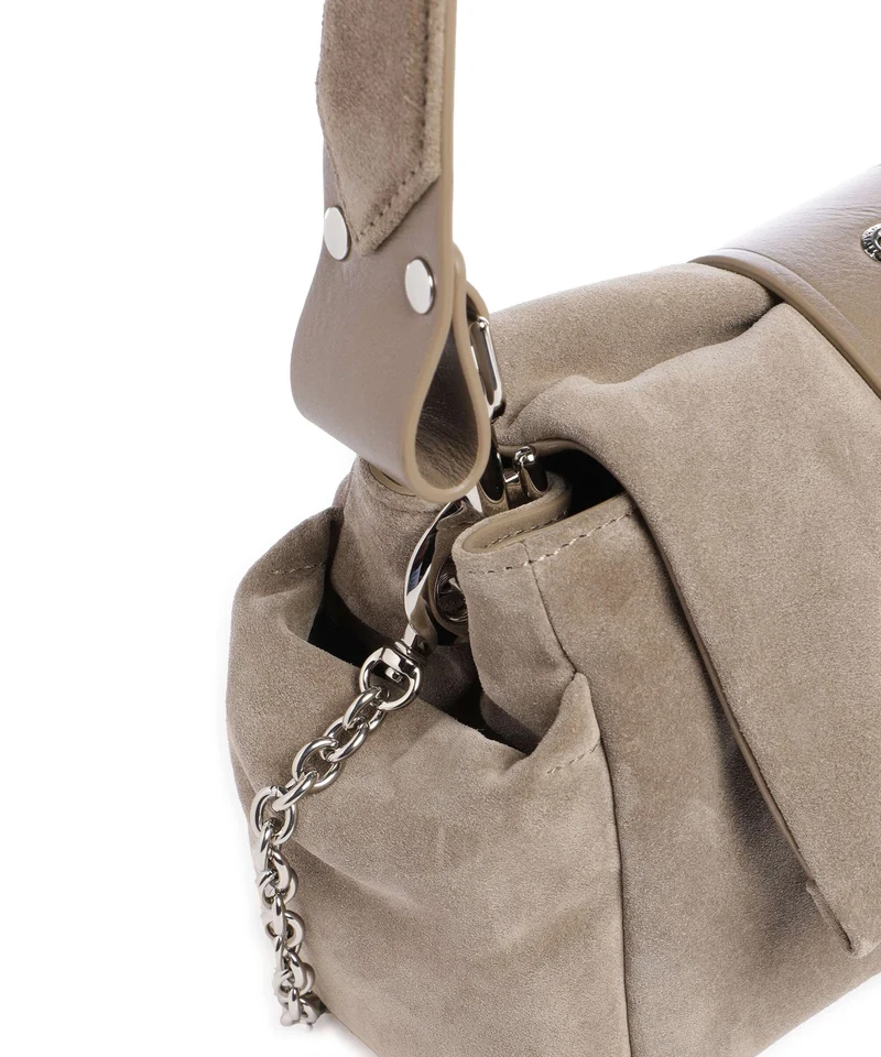 Vivienne Westwood Hazel Suede Treasure Bolso de hombro stone
