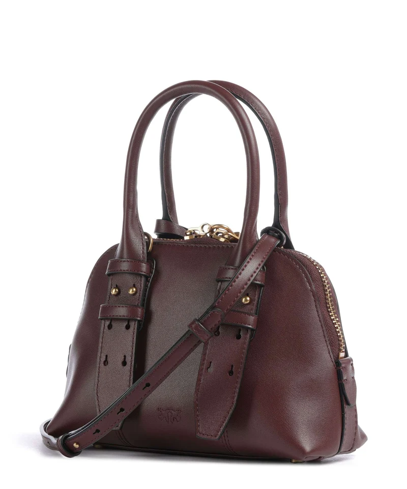 Pinko Bowling Mini Bolso de mano burgundy wine/antique gold