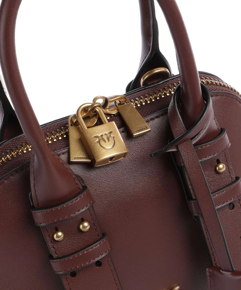 Pinko Bowling Mini Bolso de mano burgundy wine/antique gold