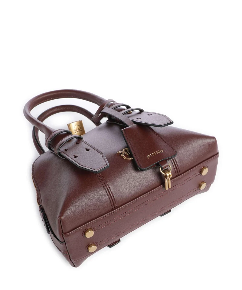 Pinko Bowling Mini Bolso de mano burgundy wine/antique gold