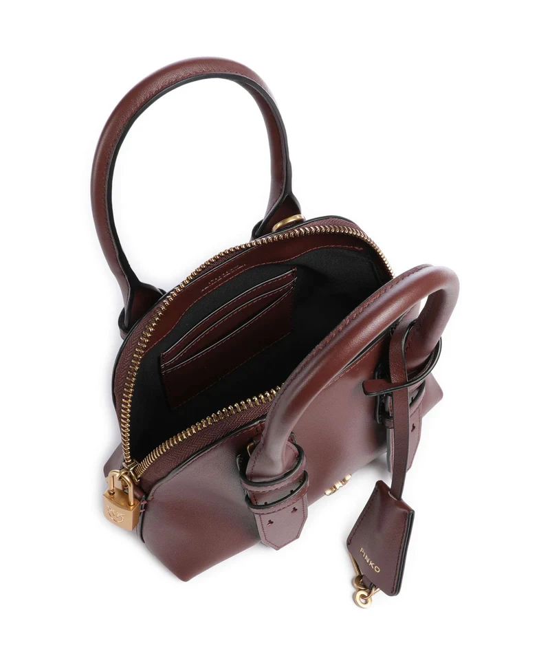 Pinko Bowling Mini Bolso de mano burgundy wine/antique gold