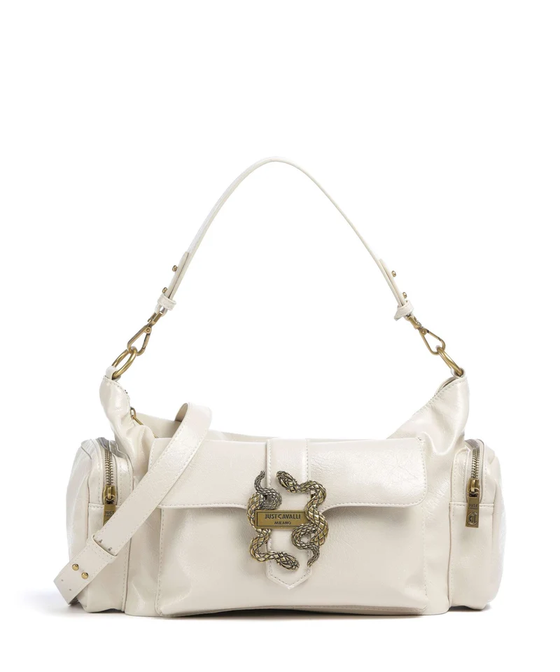 Just Cavalli Iconic Snakes Pockets Bolso de hombro pristine