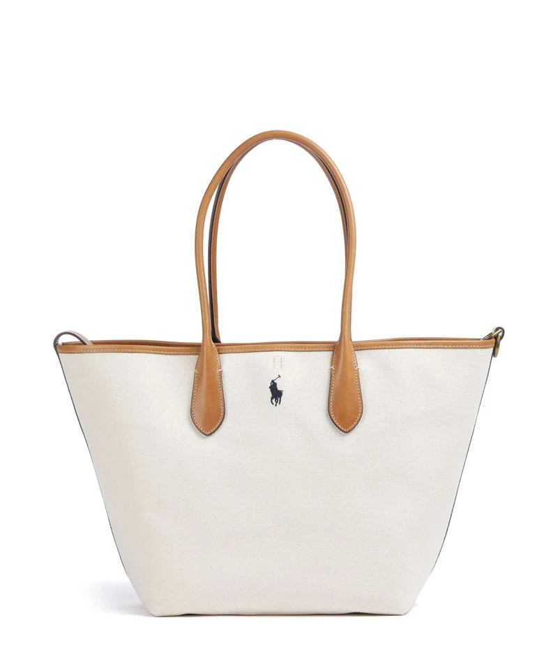 Polo Ralph Lauren Bellport Medium Bolsa shopping natural/navy
