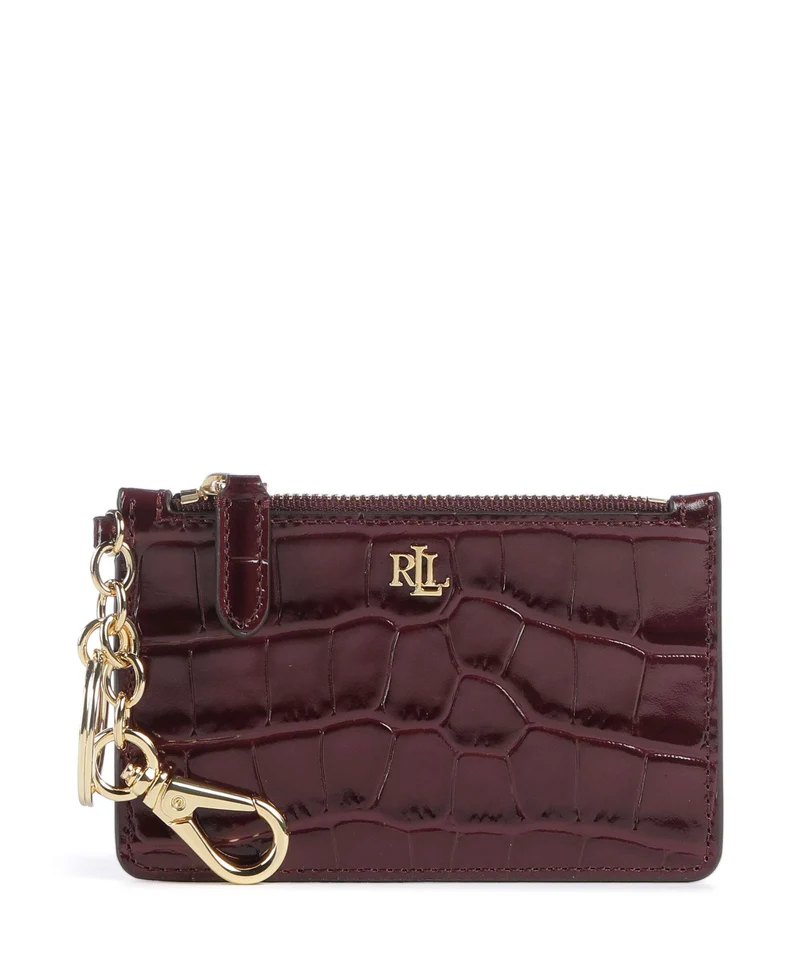 Lauren Ralph Lauren Small Tarjetero dark garnet