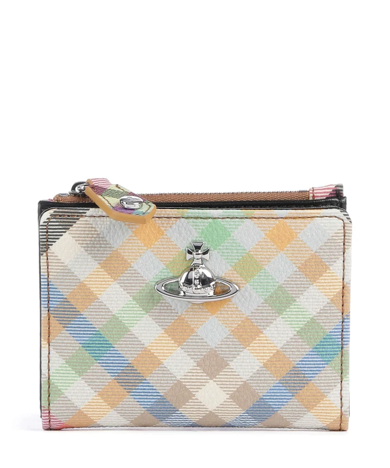 Vivienne Westwood Buccia D'Arancia Slim Tarjetero heather plaid