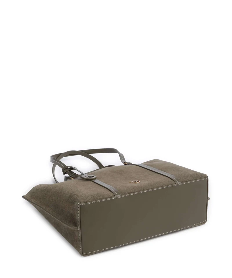 Pinko Carrie Big Bolsa shopping verde/oliva scuro/antique gold