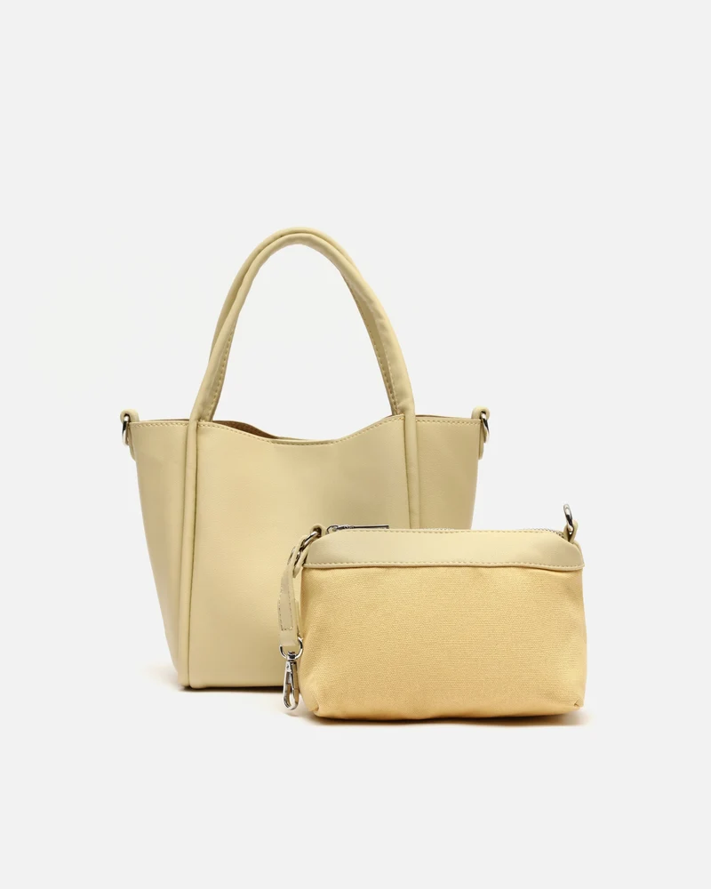 Guevi bolso tote pequeño con neceser y asa bandolera extraíble