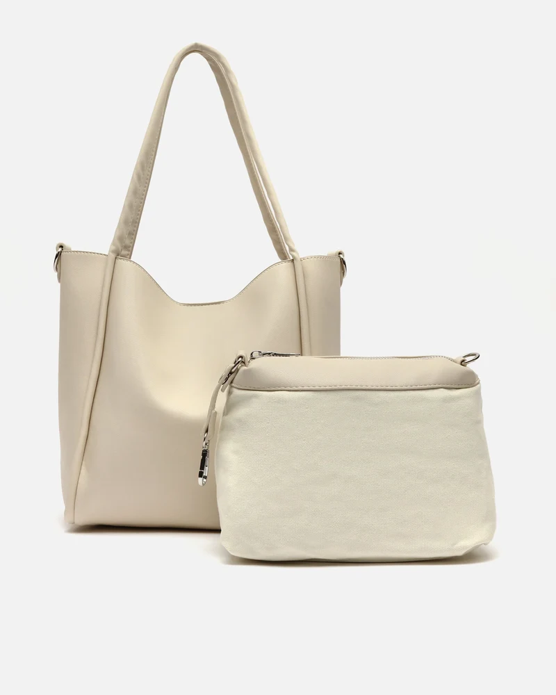 Guevon bolso de hombro con neceser y asa bandolera extraíble