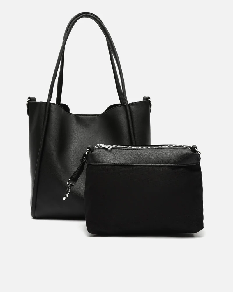 Guevon bolso de hombro con neceser y asa bandolera extraíble
