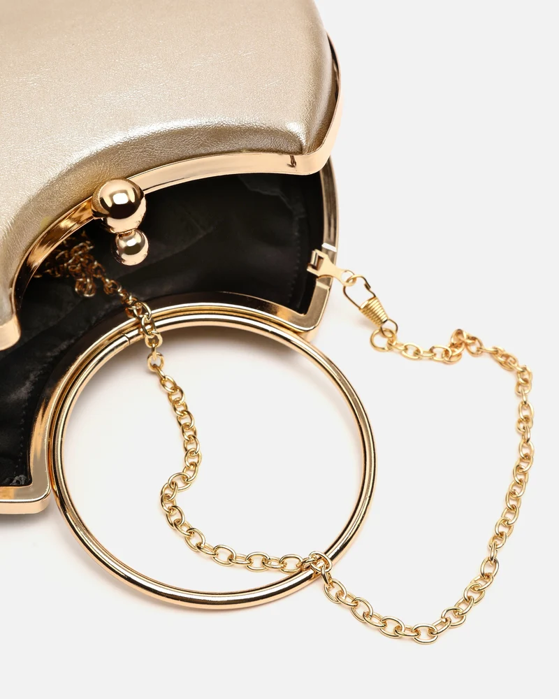 Concha bolso de fiesta de mano con tira bandolera extraíble
